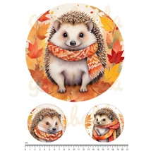 Mintás barkácsfilc - festett őszi süni - hímzőkeretbe Mintás barkácsfilc - festett őszi süni - hímzőkeretbe