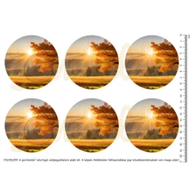 Mintás barkácsfilc - őszi táj - nagy kör