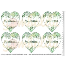 Mintás barkácsfilc - pozsgás szívek - szeretettel Mintás barkácsfilc - pozsgás szívek - szeretettel