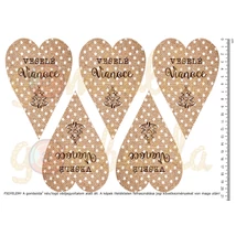 Mintás barkácsfilc - szlovák feliratos csillagos karácsonyi juta szívek Mintás barkácsfilc - szlovák feliratos csillagos karácsonyi juta szívek