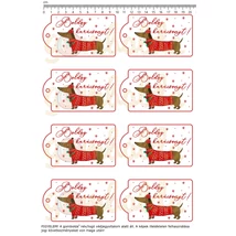 Mintás barkácsfilc - cuki tacskók - ajándékkísérő