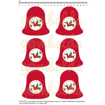 Mintás barkácsfilc - cuki tacskók - harang