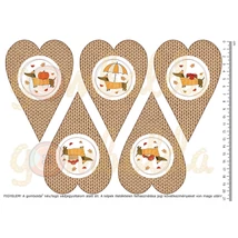 Mintás barkácsfilc - cuki tacskók - őszi kötött szívekben