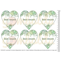 Mintás barkácsfilc - pozsgás szívek - tanár néninek Mintás barkácsfilc - pozsgás szívek - tanár néninek