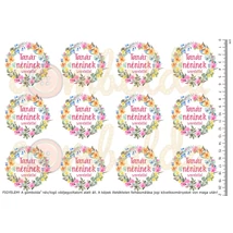 Mintás barkácsfilc - mezei virágos koszorú - tanár néninek