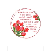 Mintás barkácsfilc - Tanítónknak hímzőkeretbe - tulipános