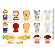 Mintás barkácsfilc - A répa meséhez ujjbábok