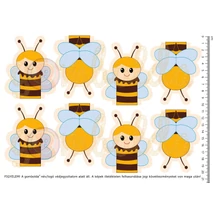 Mintás barkácsfilc - méhecskés ujjbábok Mintás barkácsfilc - méhecskés ujjbábok