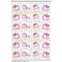 Mintás barkácsfilc - vidám unikornis - kártyák