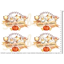 Mintás barkácsfilc - Woodland Animals - őszi Otthon, édes otthon