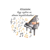 Mintás barkácsfilc - Köszönöm... - zongorával