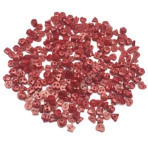 Vegyes formájú mini gombok - piros Vegyes formájú mini gombok - piros