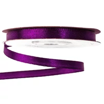 Szatén szalag tekercs - 6mm - 22m - sötét ibolya