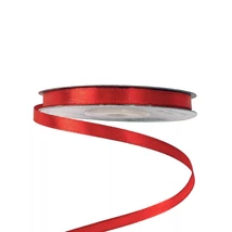 Szatén szalag tekercs - 6mm - 22m - piros
