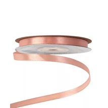 Szatén szalag tekercs - 6mm - 22m - púder bézs