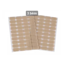 Maradék Öntapadós tépőzár téglalap - 15x25mm - 40 pár - bézs