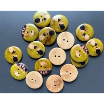 II. oszt fa gombok - 30mm - 17db