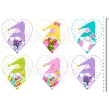 Mintás barkácsfilc - tavaszi manók - duci szívekben