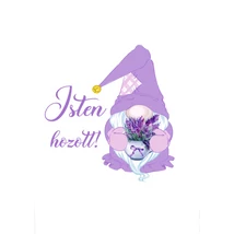 Mintás barkácsfilc - tavaszi manók - hímzőkeretbe - lila Mintás barkácsfilc - tavaszi manók - hímzőkeretbe - lila