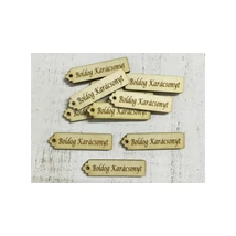 Natúr fa "Boldog Karácsony" hosszúkás tábla