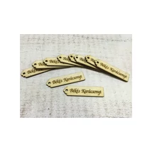 Natúr fa "Békés karácsonyt" hosszúkás tábla Natúr fa "Békés karácsonyt" hosszúkás tábla