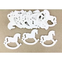 Fehér fa hintaló 5cm - 5db Fehér fa hintaló 5cm - 5db