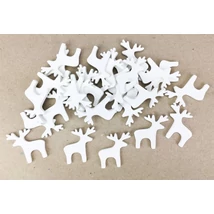 Fehér rénszarvas 3cm - 10db Fehér rénszarvas 3cm - 10db
