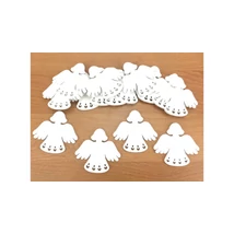 Fehér fa angyalka 5cm - 5db Fehér fa angyalka 5cm - 5db