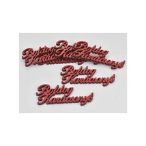 Piros fa - "Boldog karácsonyt" felirat - 10cm