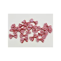 Piros csíkos masni csomag - 20db