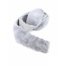 Műszőrme szalag - 4cm - 2 x 110cm - szürke