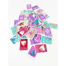 Karácsonyi bélyegek fa formagomb csomag  - 10db Karácsonyi bélyegek fa formagomb csomag  - 10db