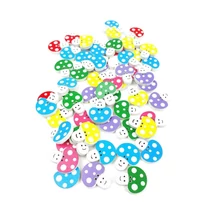 Vidám gomba formájú színes fa formagomb csomag - 10db Vidám gomba formájú színes fa formagomb csomag - 10db