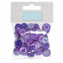 Trimits - kreatív hobby gombok - purple - 125db Trimits - kreatív hobby gombok - purple - 125db