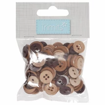 Trimits - kreatív hobby gombok - natural - 125db Trimits - kreatív hobby gombok - natural - 125db