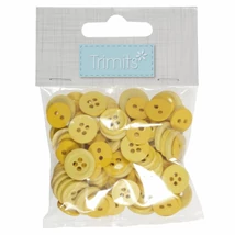 Trimits - kreatív hobby gombok - yellow - 125db Trimits - kreatív hobby gombok - yellow - 125db