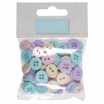 Trimits - kreatív hobby gombok - pastel - 125db