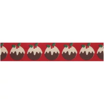 100% pamut szalag csomag - Christmas Pud Red