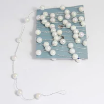 Gyöngyös füzér - 2,75m - fehér Gyöngyös füzér - 2,75m - fehér