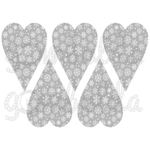 Mintás barkácsfilc - hópelyhes szívek - szürke Mintás barkácsfilc - hópelyhes szívek - szürke