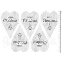 Mintás barkácsfilc - Merry Christmas szürke szívekben