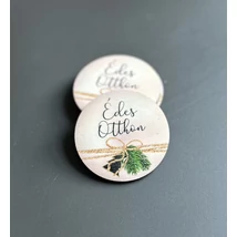 Nyomtatott fa kerek tábla - karácsonyi Édes Otthon - 7cm Nyomtatott fa kerek tábla - karácsonyi Édes Otthon - 7cm