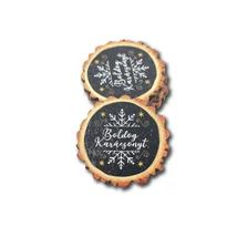 Nyomtatott kicsi faszelet - nagy hópihe - 4cm
