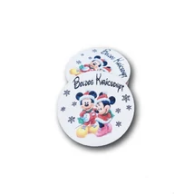 Nyomtatott fa kerek tábla - Mickey és Minnie - 7cm Nyomtatott fa kerek tábla - Mickey és Minnie - 7cm