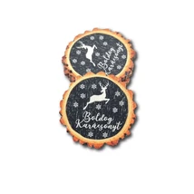 Nyomtatott kicsi faszelet - ugró szarvas - 4cm