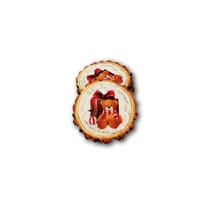 Nyomtatott kicsi faszelet - maci - 4cm