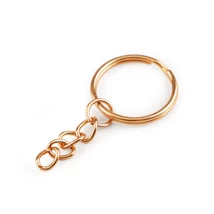 Kulcstartó lánccal - 25mm - 5db - arany Kulcstartó lánccal - 25mm - 5db - arany