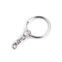 Kulcstartó lánccal - 25mm - 5db - nikkel Kulcstartó lánccal - 25mm - 5db - nikkel