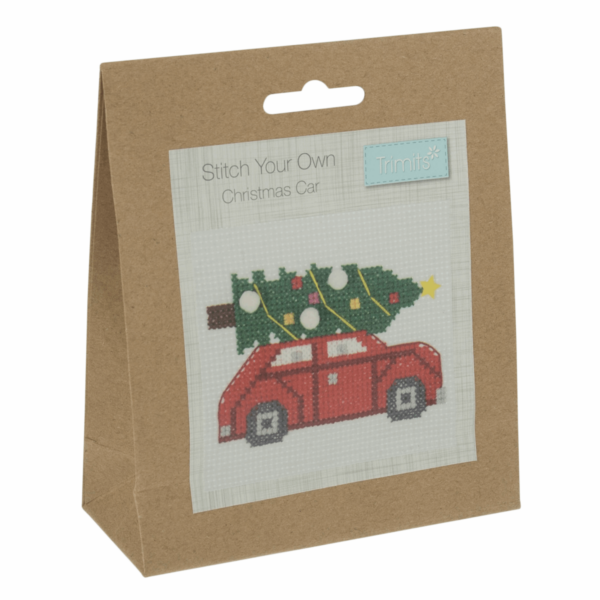 Csináld magad! keresztszemes szett - Christmas Tree Car