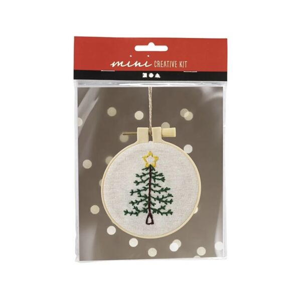 Mini Craft Kit - Csináld magad! hímzőkeretes dekoráció - Christmas tree